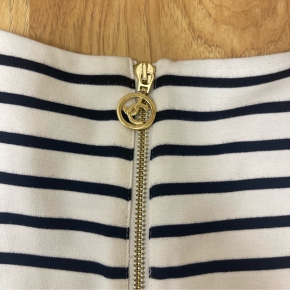 Juicy Couture Black and White Striped Dress with 3/4 Sleeves/Crystal Neckline - Picture 10 of 10